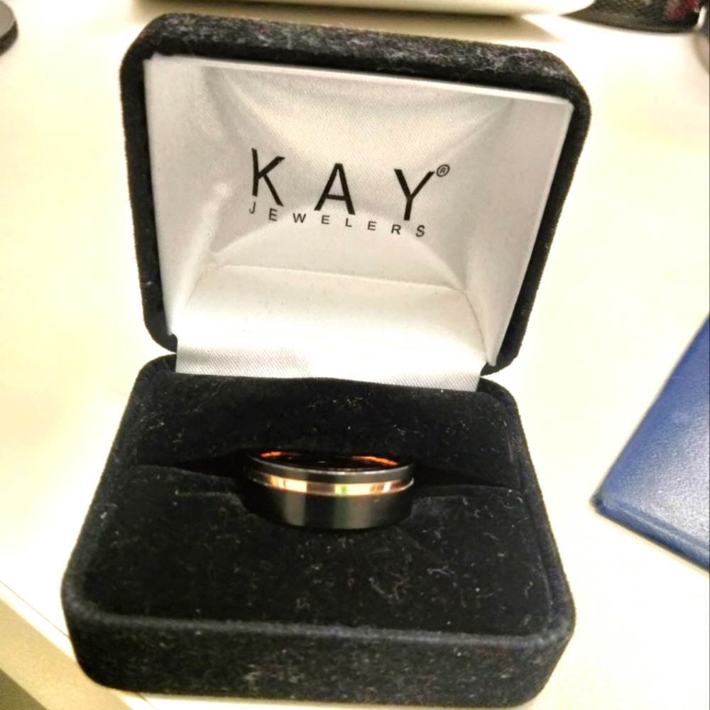 Rose Gold Tungsten ring